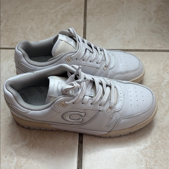 Coach White and Gray Sneakers - Picture 1 of 6